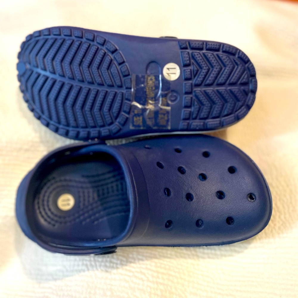 Boys blue slip on STARBOW  crock style  shoes